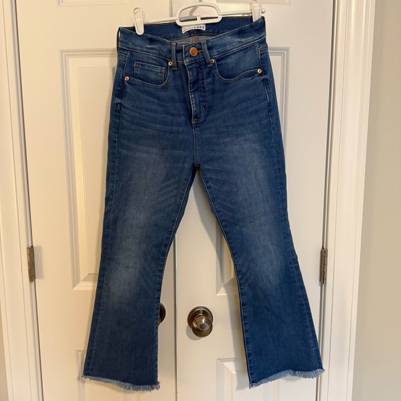 Loft Women's Petite Jeans High waisted flare - Picture 1 of 5